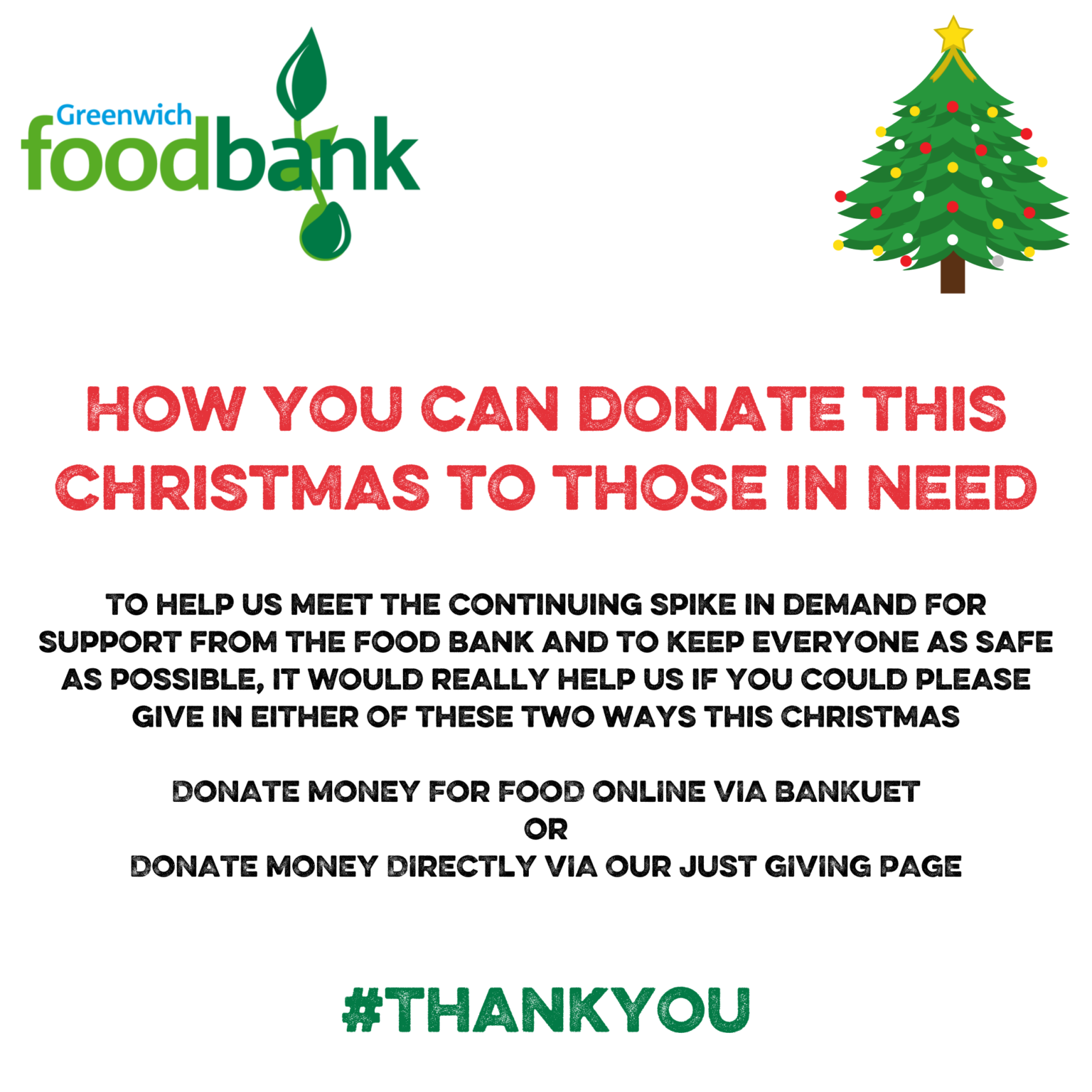 Donations this Christmas  Greenwich Foodbank